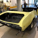 oldsmobile 442 1968 muscle car restauration gelb 19