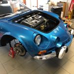 renault alpine a110 coupe 1974 reparatur blau 7