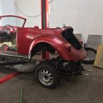 vw kaefer cabrio typ 1 1967 restaurierung rot 27