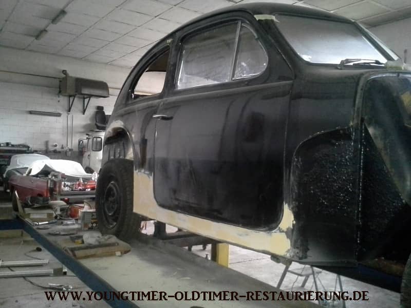 volvo 444h limousine 1956 restauration schwarz 12