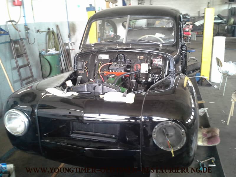 volvo 444h limousine 1956 restauration schwarz 14